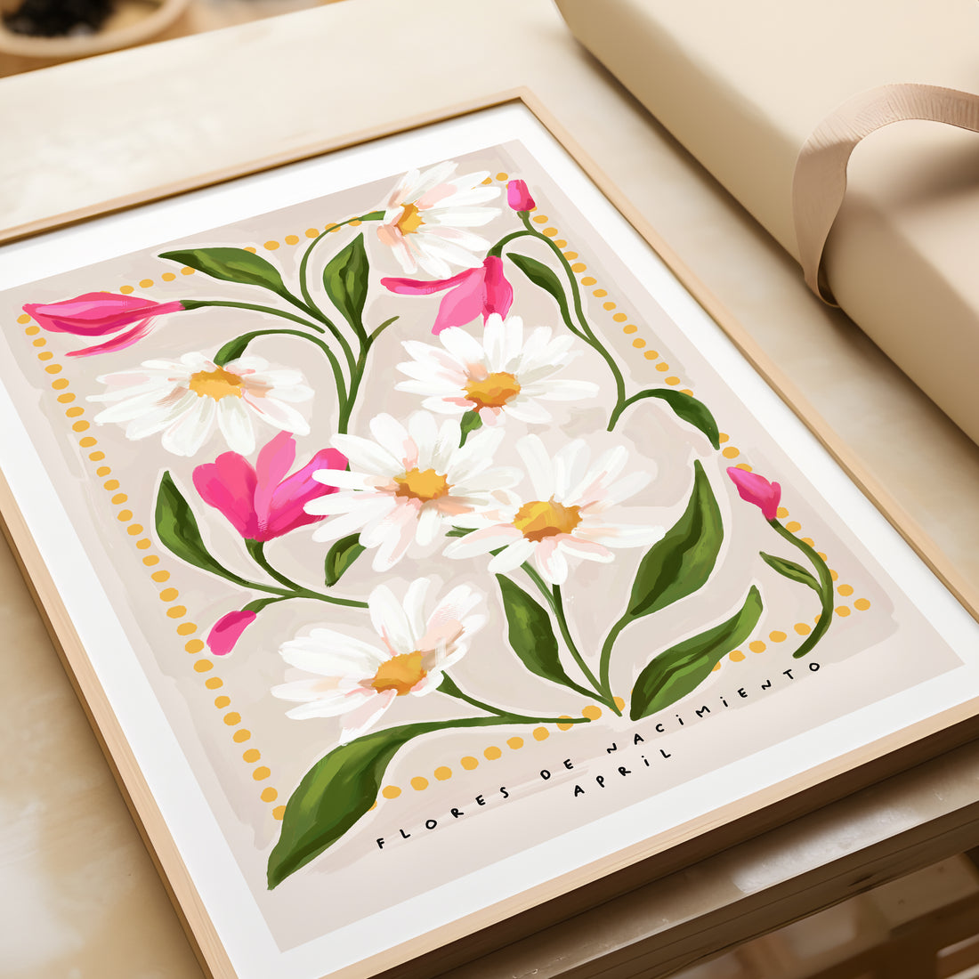 April Birth Month Flower Art Print