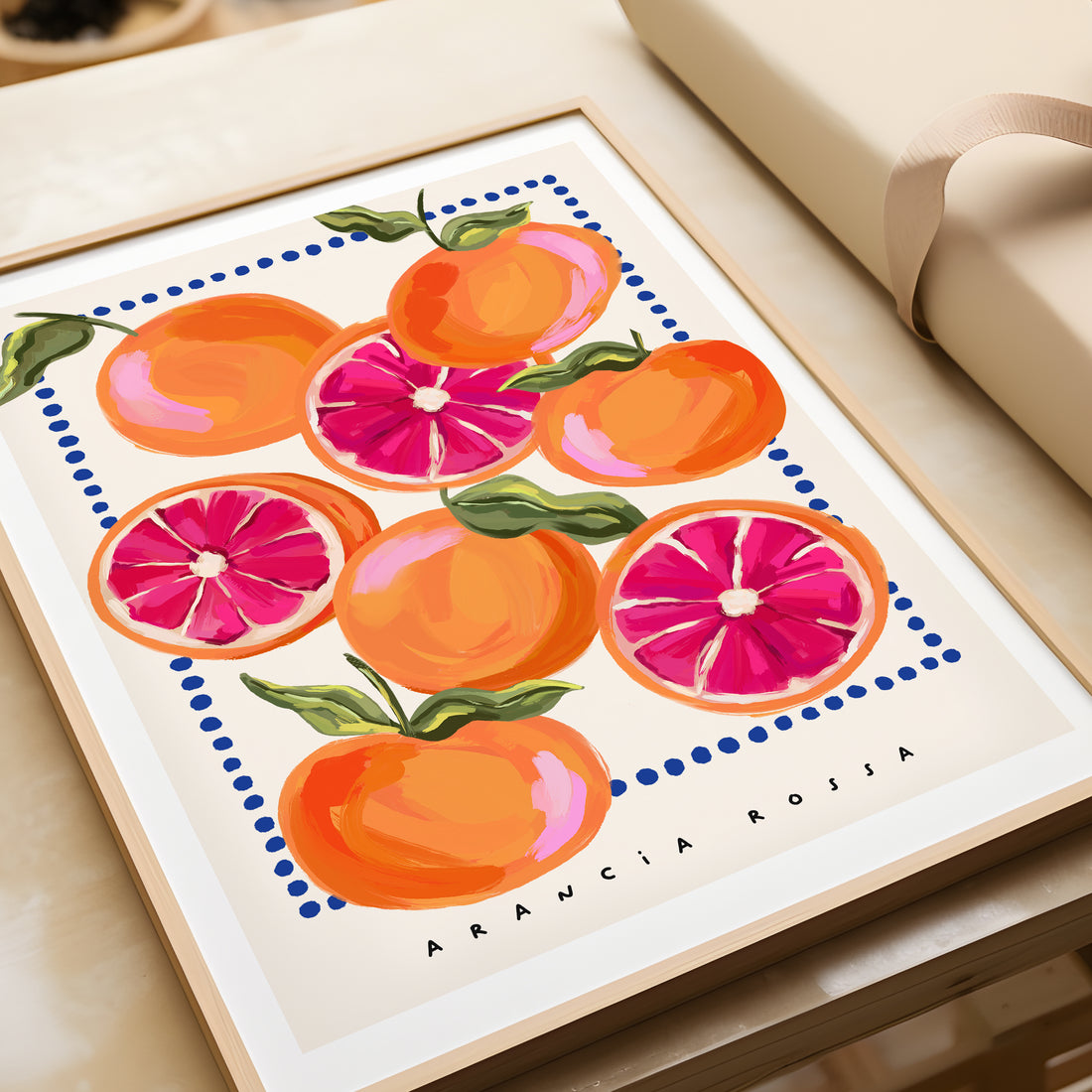 Vibrant Blood Orange Fruit Art Print