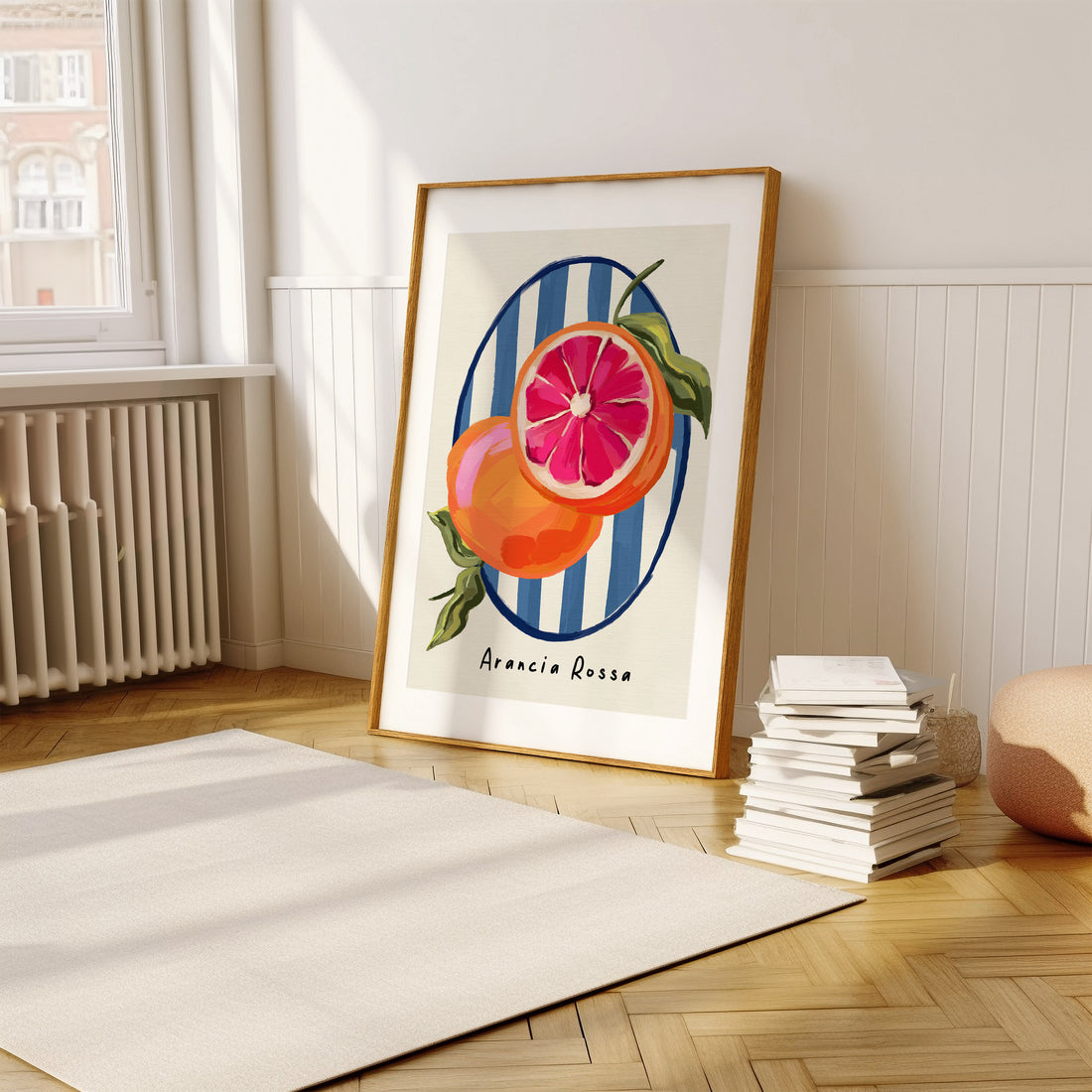 Blood Orange Stripe Art Print