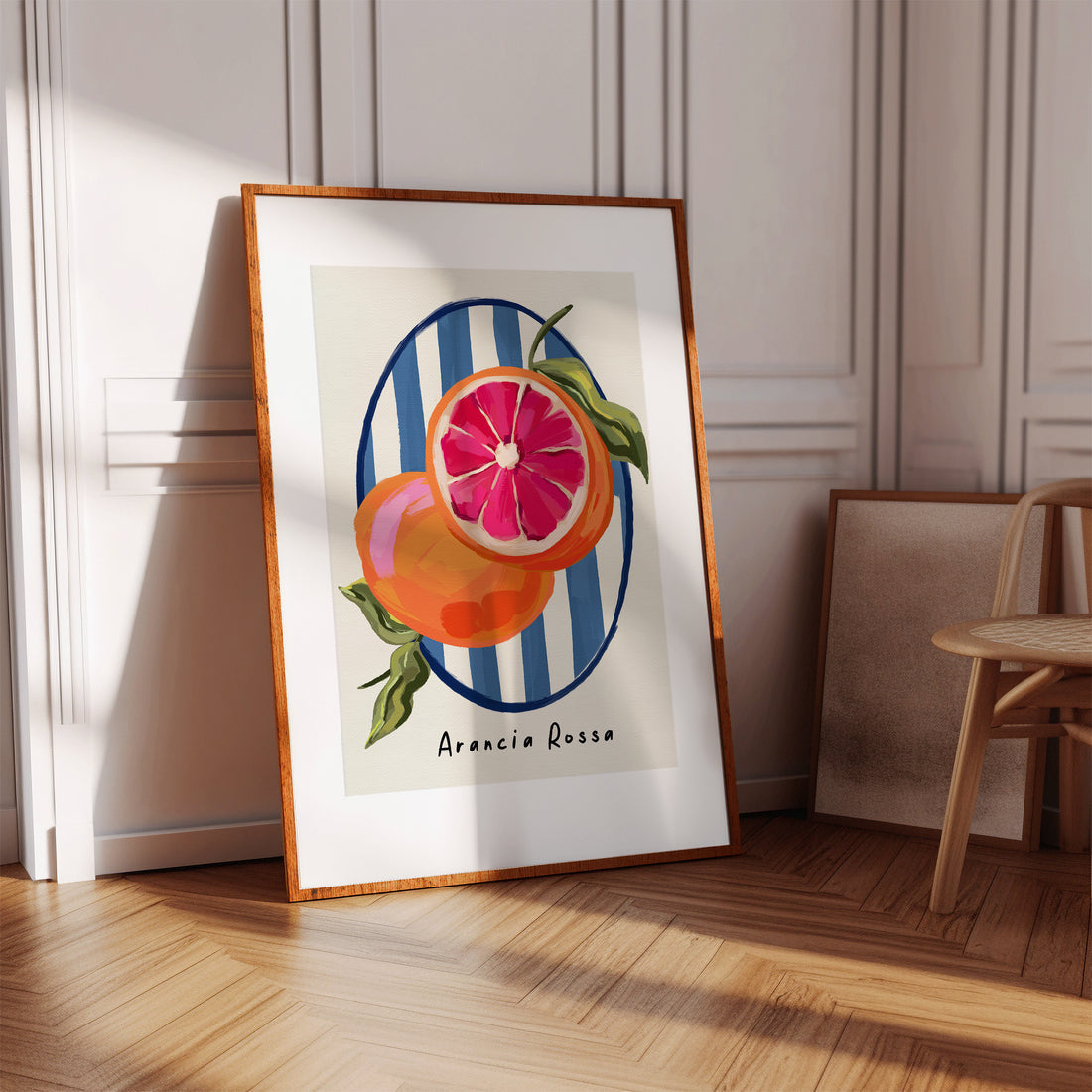 Blood Orange Stripe Art Print