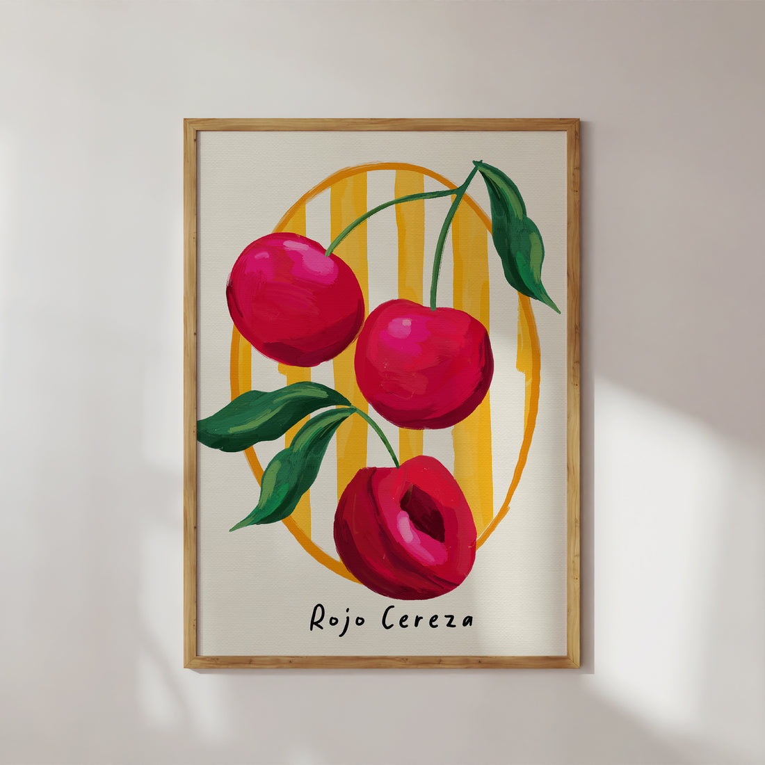 Cherry Stripe Art Print