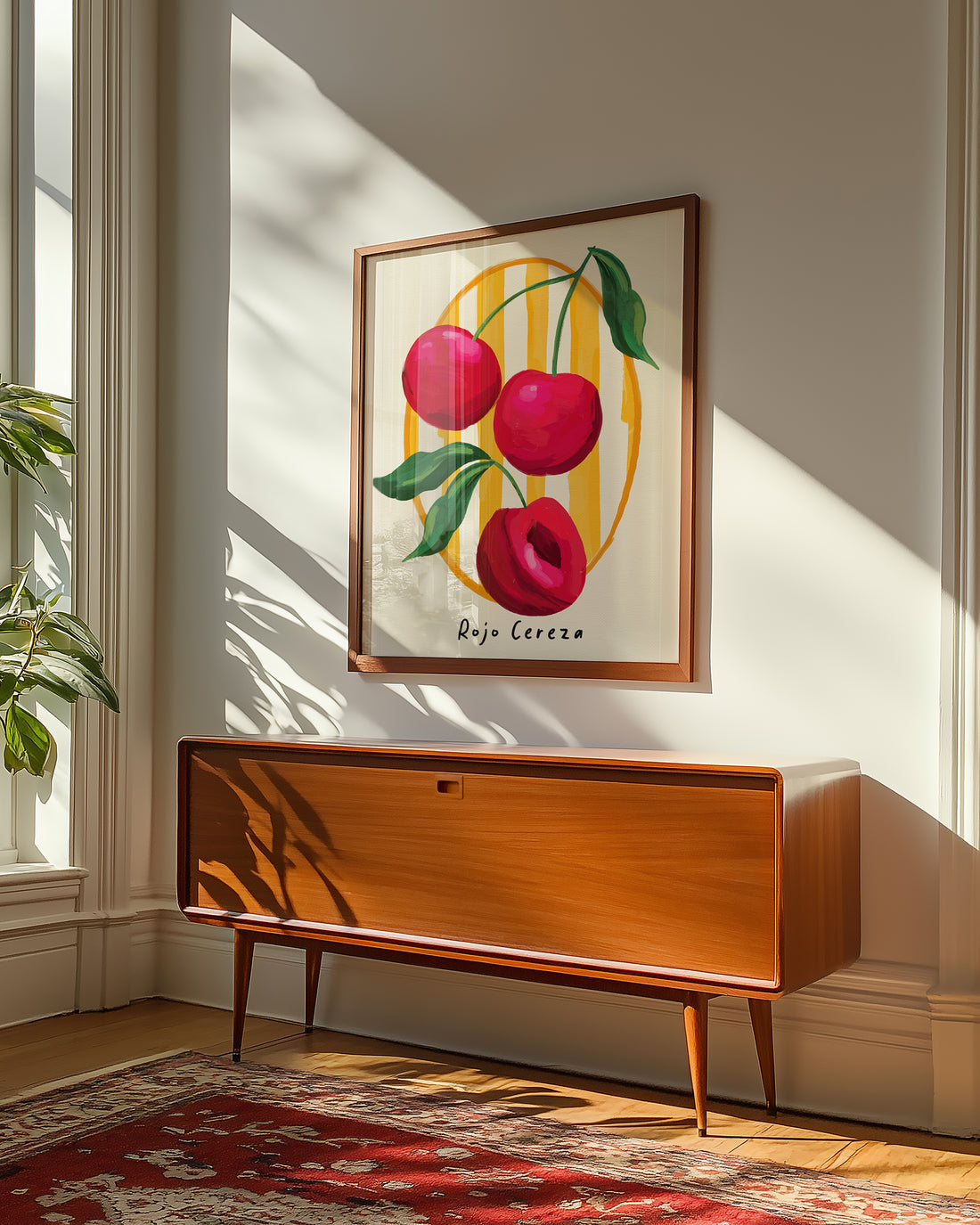 Cherry Stripe Art Print