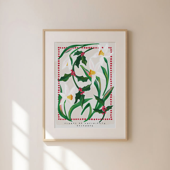 December Birth Month Flower Art Print