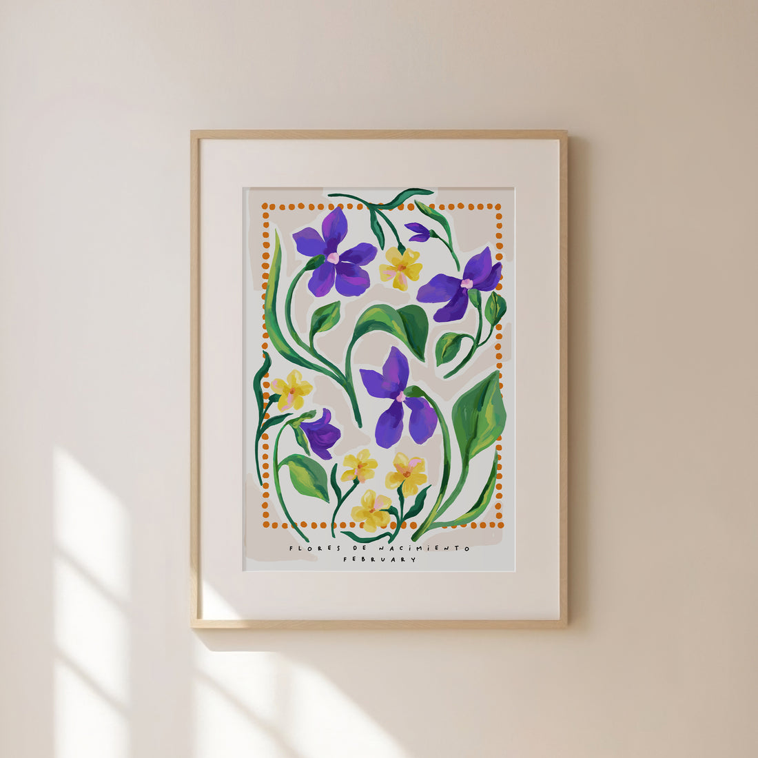 February Birth Month Flower Art Print