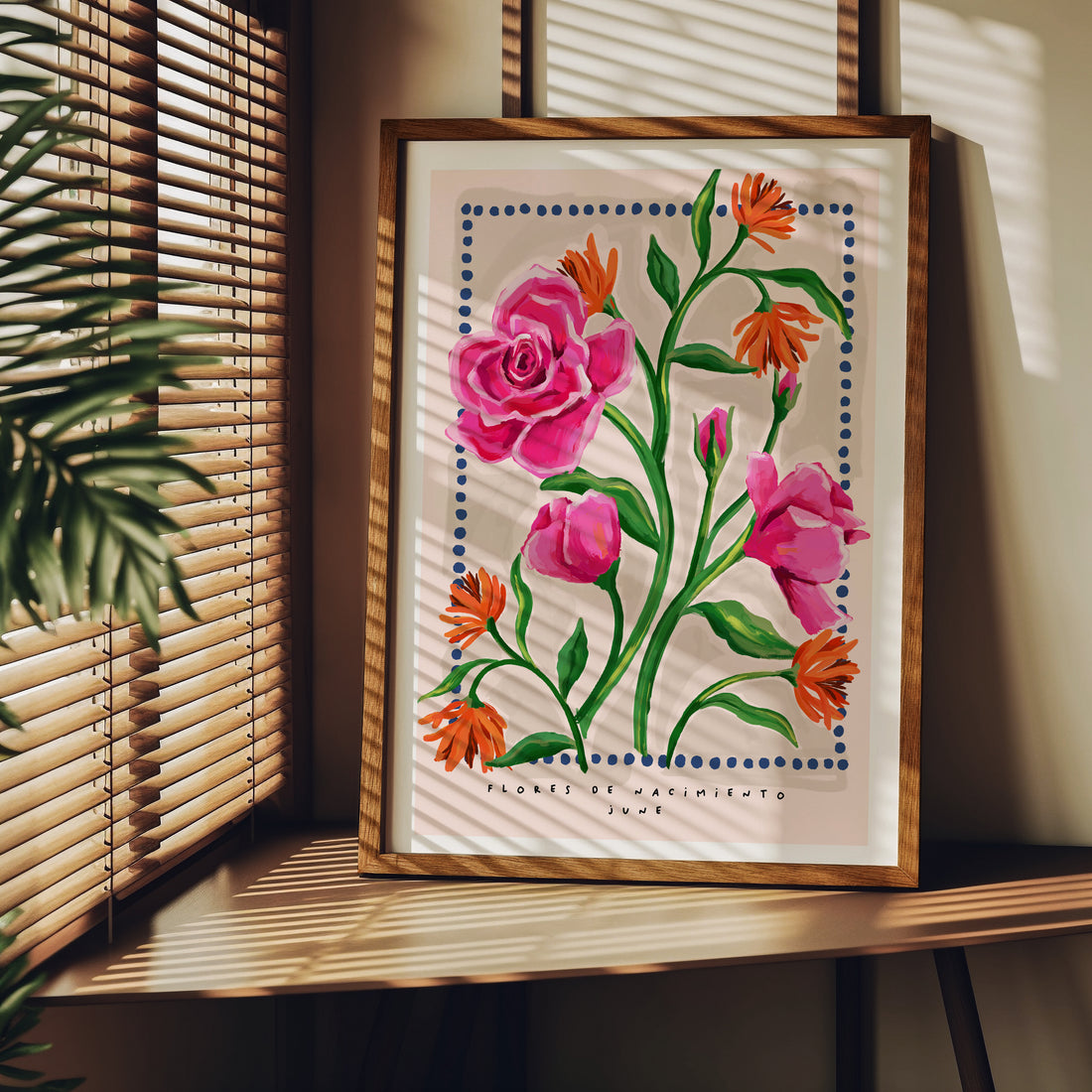 June Birth Month Floral Art Print