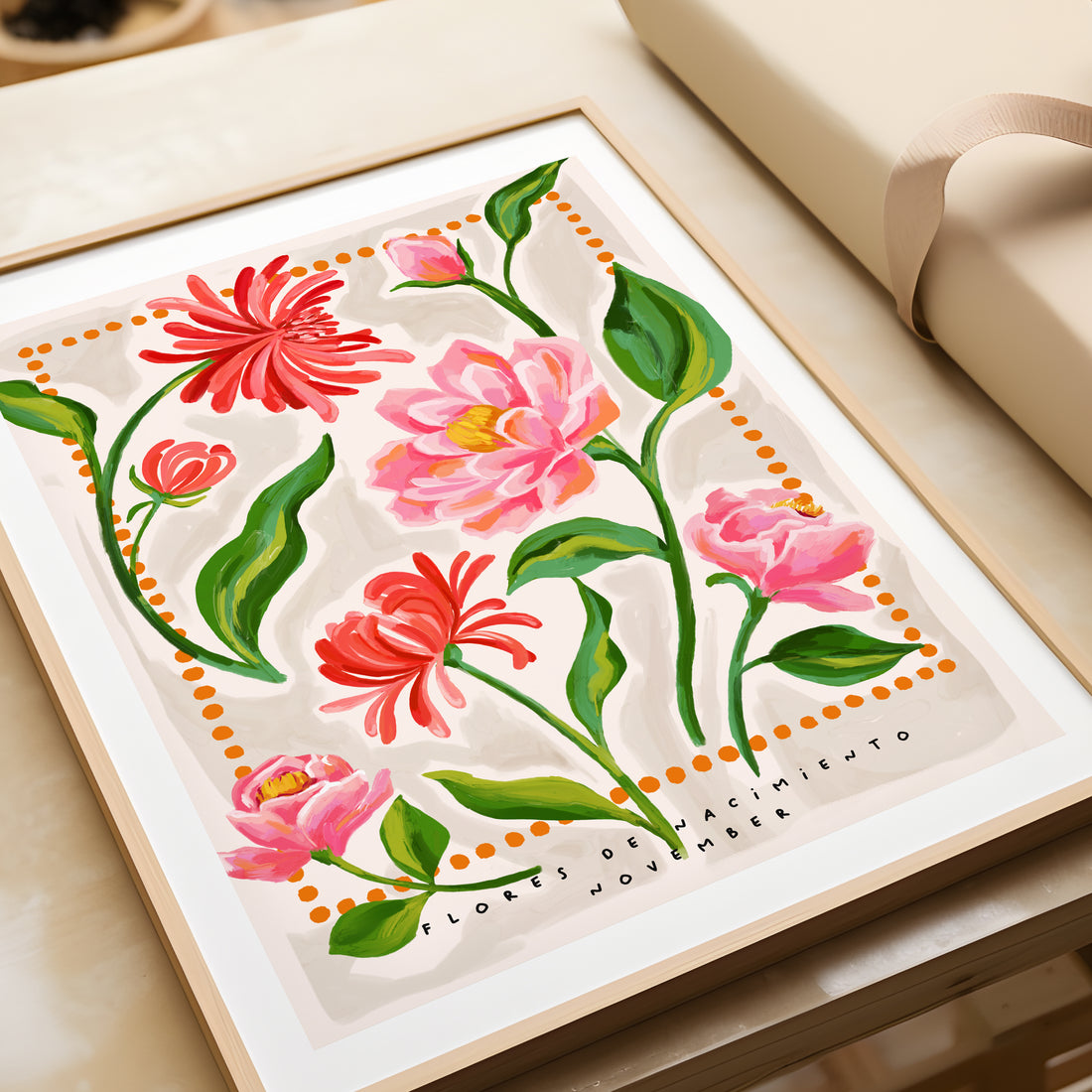 November Birth Month Flower Wall Art