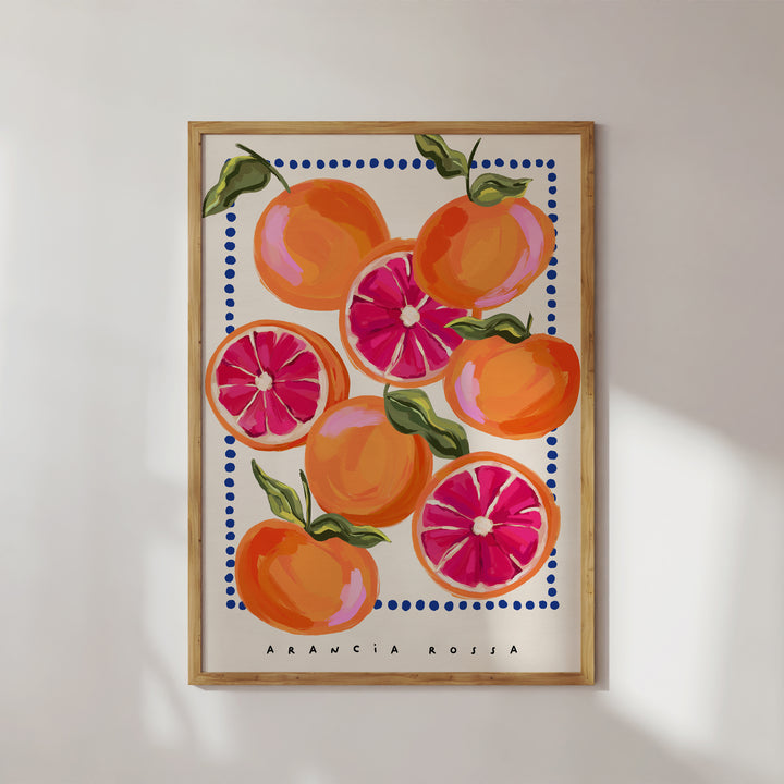 Vibrant Blood Orange Fruit Art Print