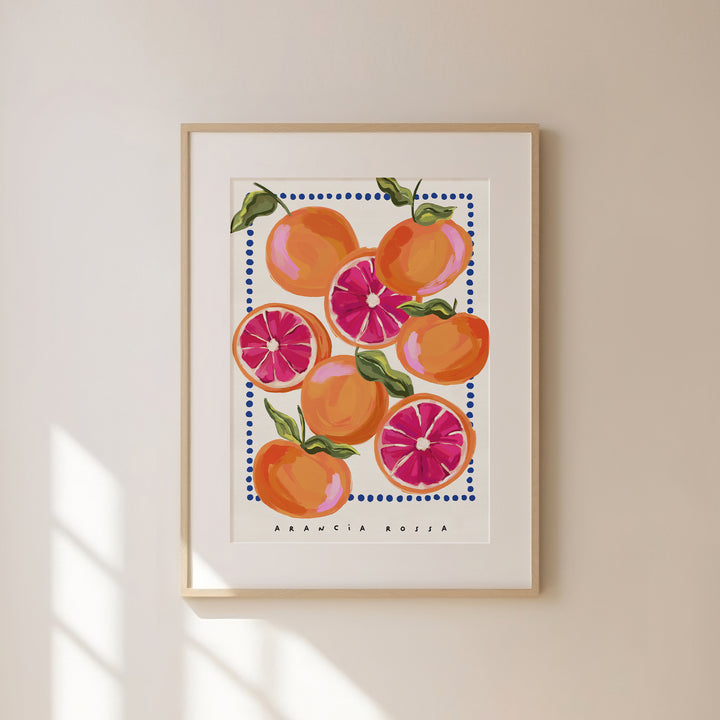 Vibrant Blood Orange Fruit Art Print