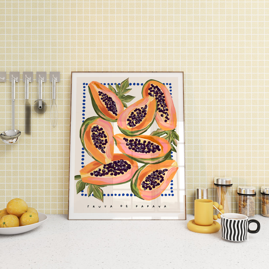 Papaya Fruit Art Print