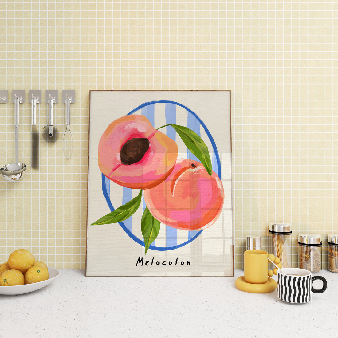 Peach Fruit Art Print