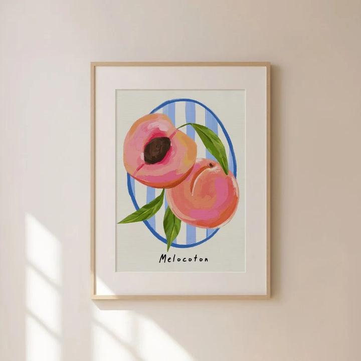 Peach Fruit Art Print - Elizabeth Rachael