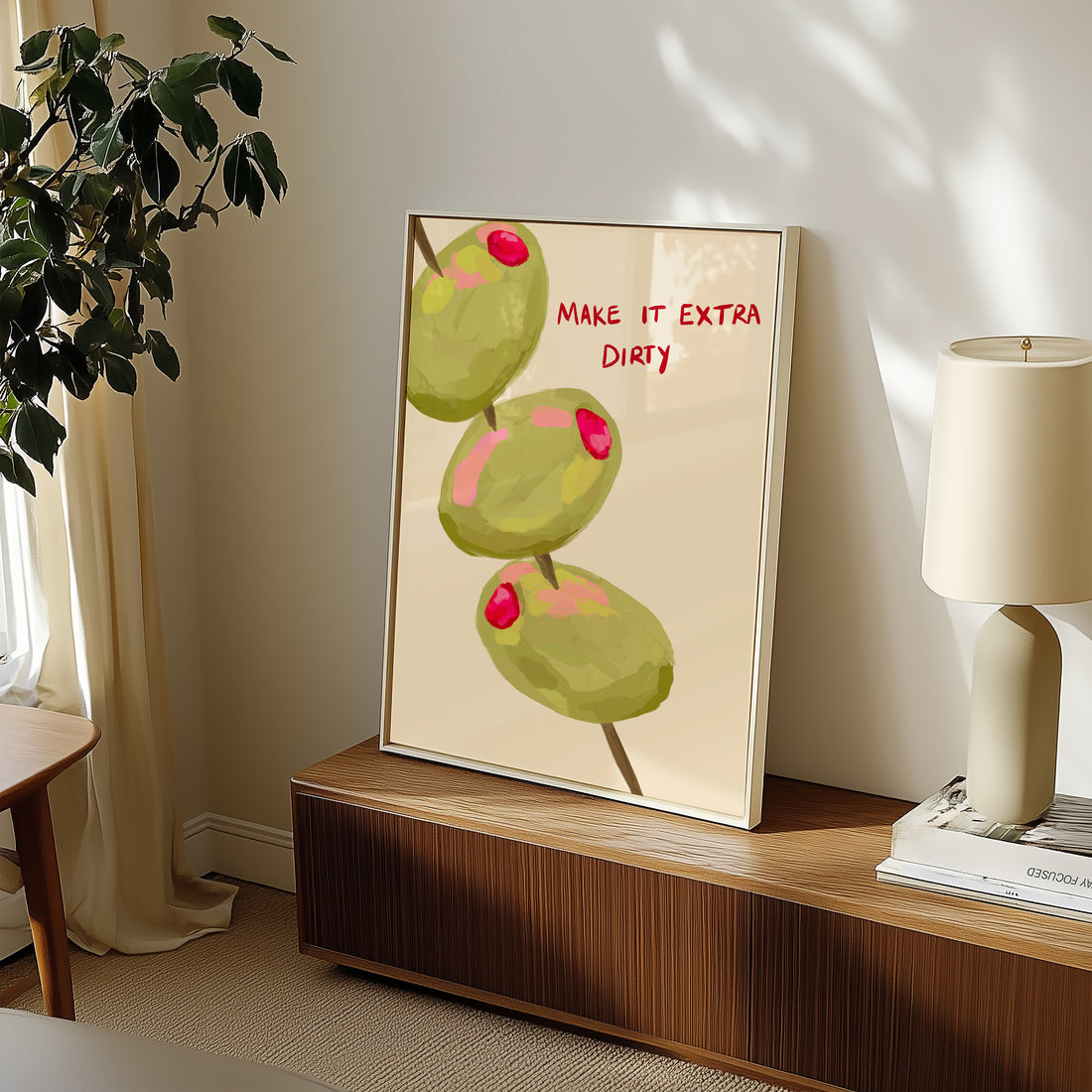 Dirty Martini Olive Art Print